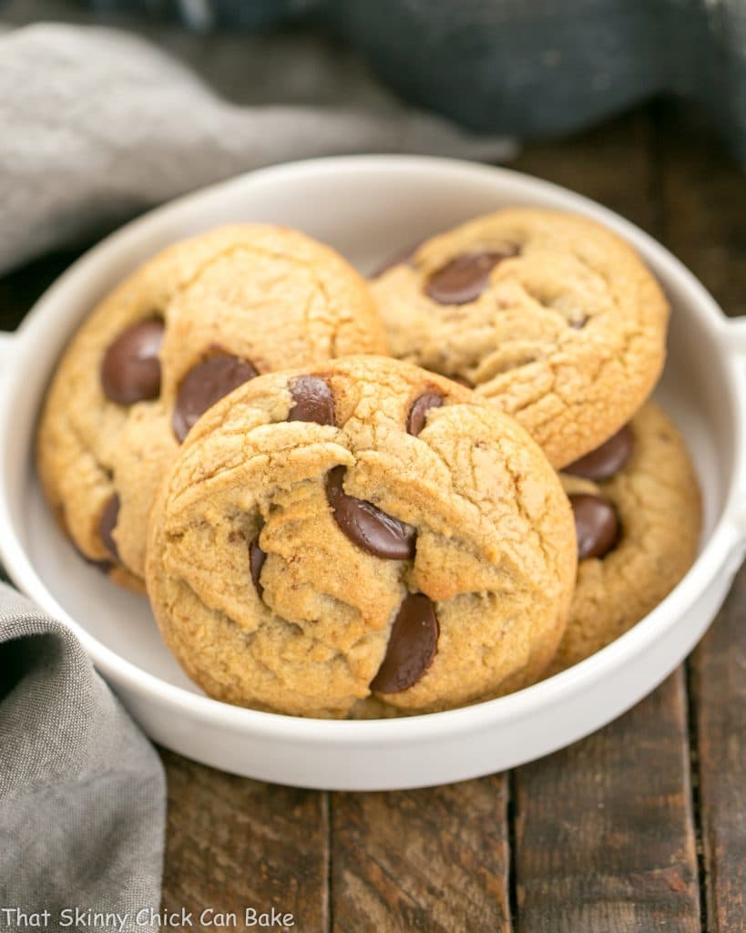 Brown Butter Chocolate Chip Cookies - with a boost of deliciousness from nutty brown butter and dark brown sugar!