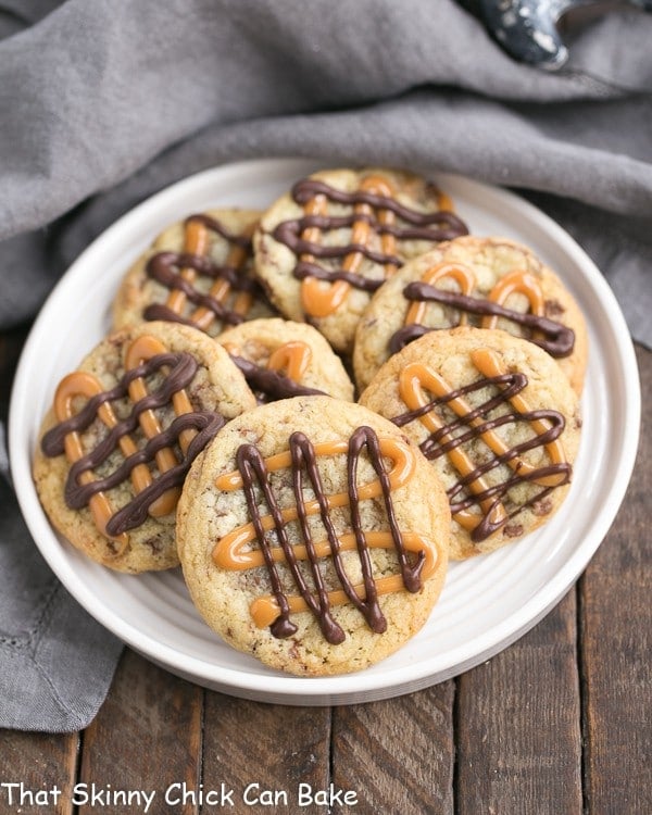 Toffee Cookies on a white plate