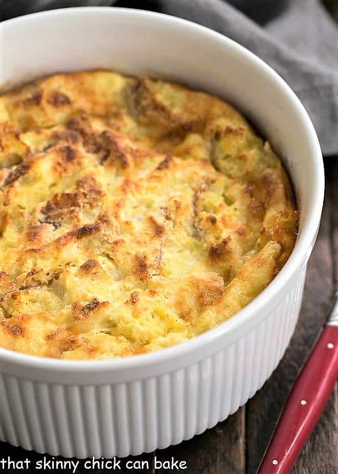 Cheese Souffle AKA Omelet in a casserole dish.