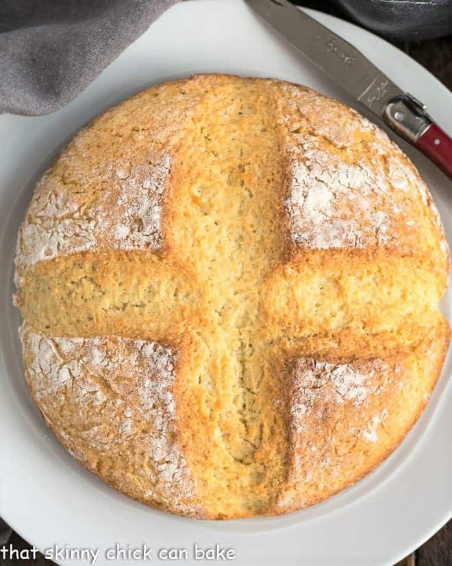 Irish Soda Bread on a white plate