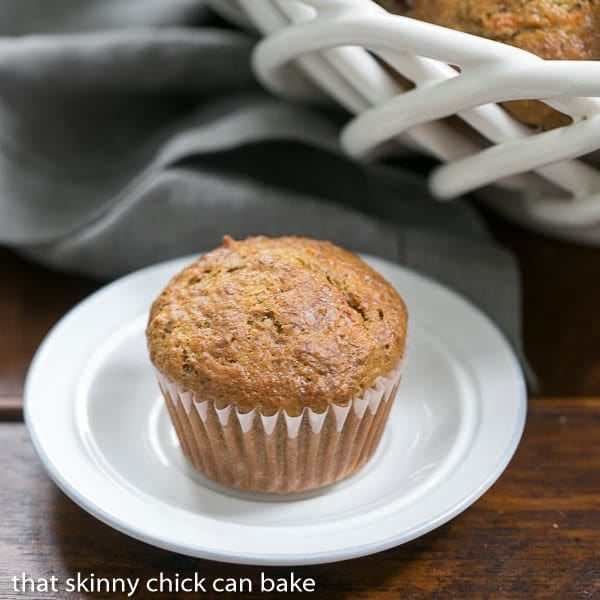 Buttermilk Bran Muffins on a white saucer