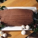 overhead image of a Yule Log Bûche de Noël