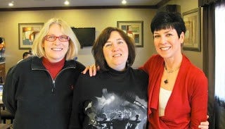 With two blogger friends in town for a Super Bowl event.