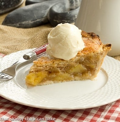 Caramel Apple Pie Caramel Apple Pie on a white basketweave plate