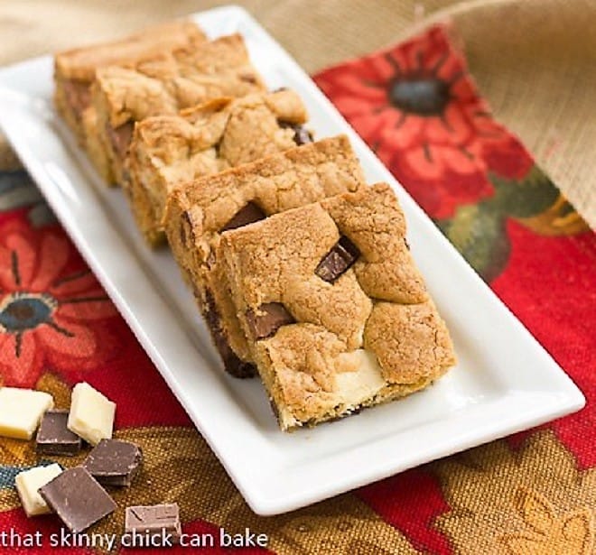 Brown Butter Chocolate Chunk Bars on a tray