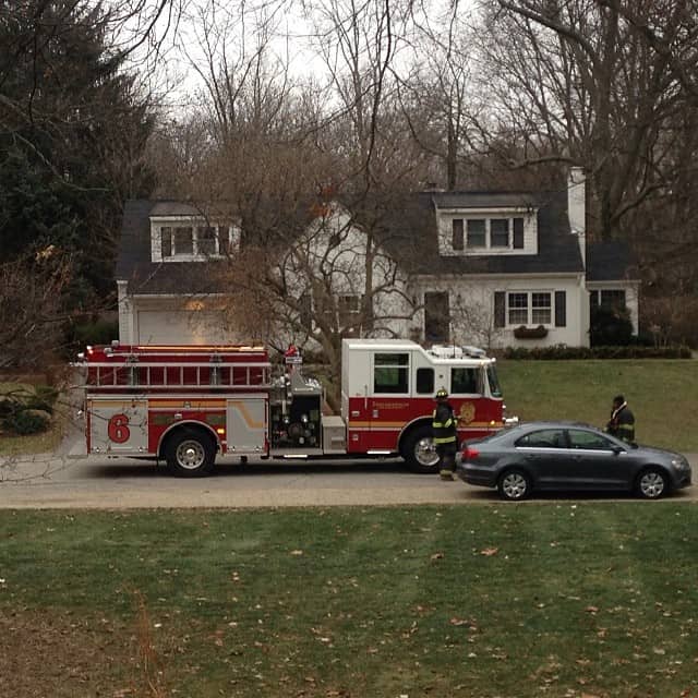 Firetruck at our house