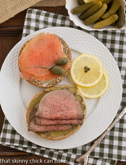 Overhead view of Two Tartines from La Croix Rouge
