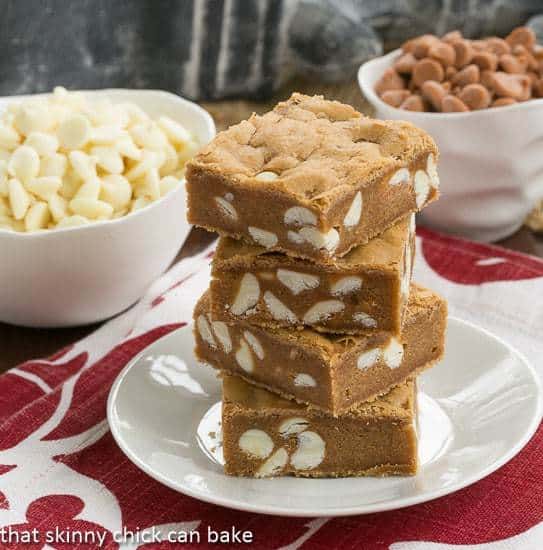 Butterscotch Blondies with White Chocolate Chips