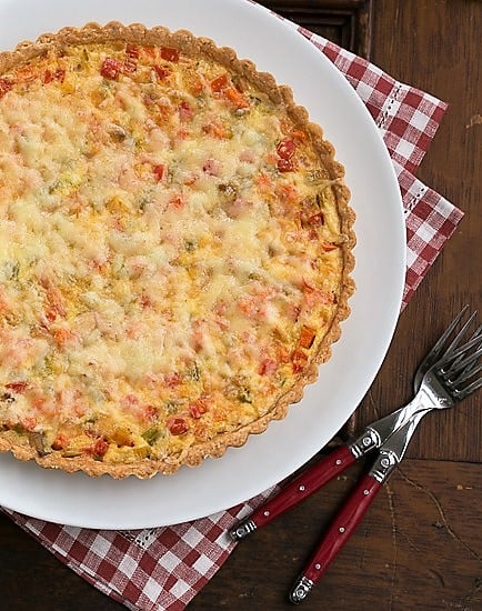 Overhead view of Quiche Maraichere