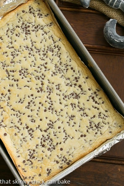 White Chocolate Brownies - White chocolate lovers will go nuts for these dense, delicious "brownies!" White Chocolate Brownies in a baking pan.