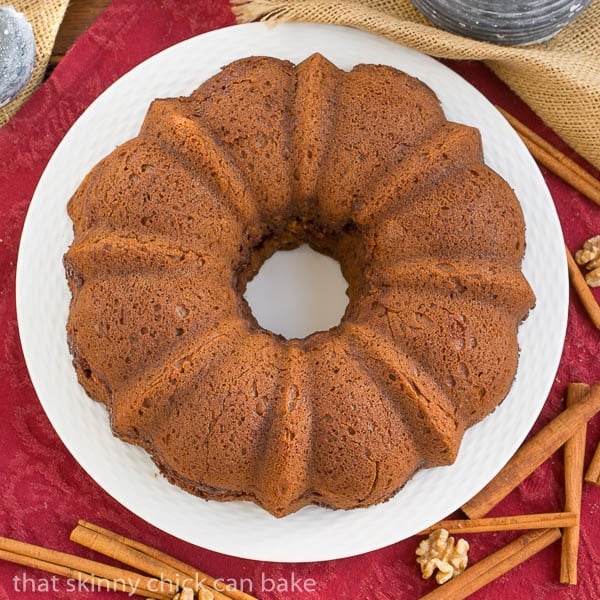 Overhead view of Sour Cream Streusel Coffee Cake.