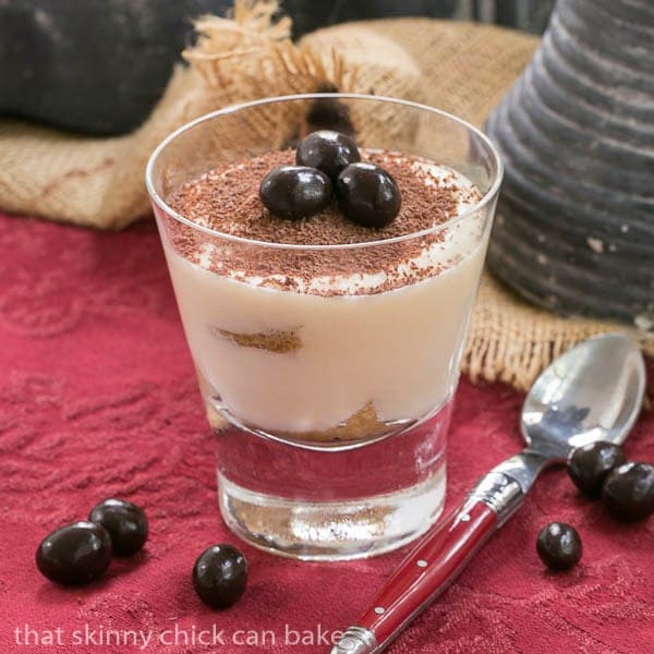 Classic Tiramisu in a highball glass