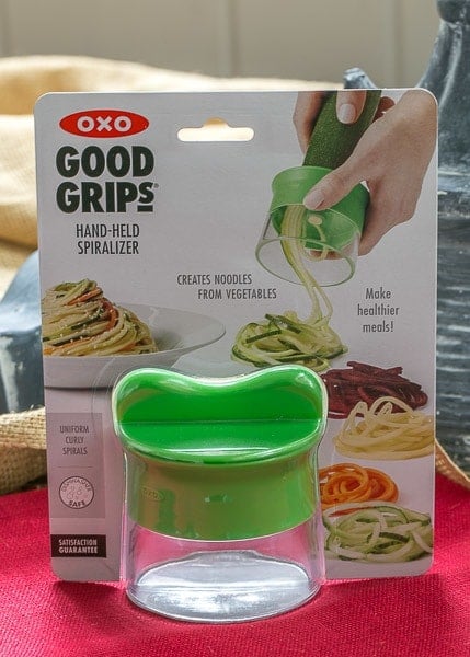 Zucchini Noodles with Parmesan - Make with a hand held spiralizer OXO hand spiralizer.