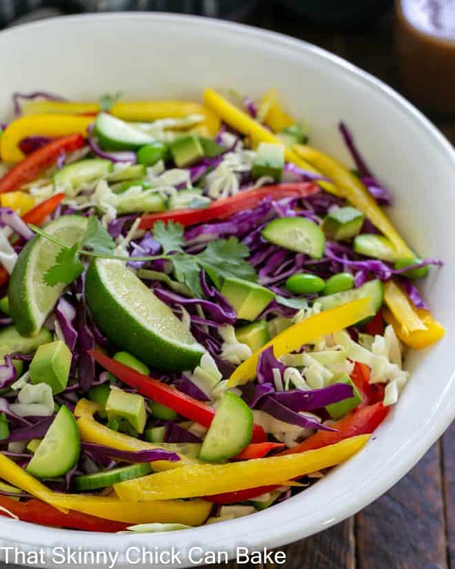 Thai Salad in a large white ceramic serving bowl.