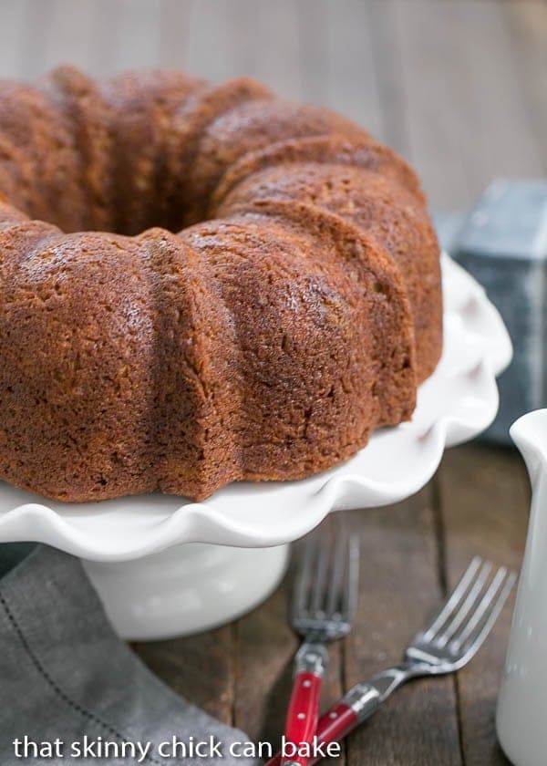 Apple Bundt Cake with a surprise cream cheese filling.