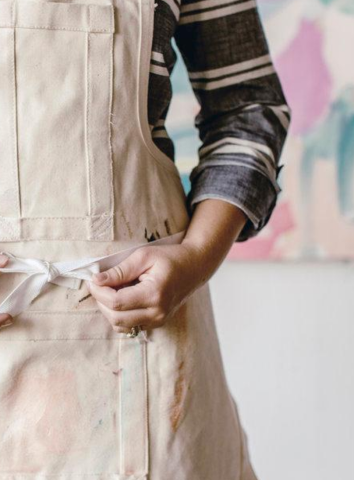 artists studio apron by heirloomed