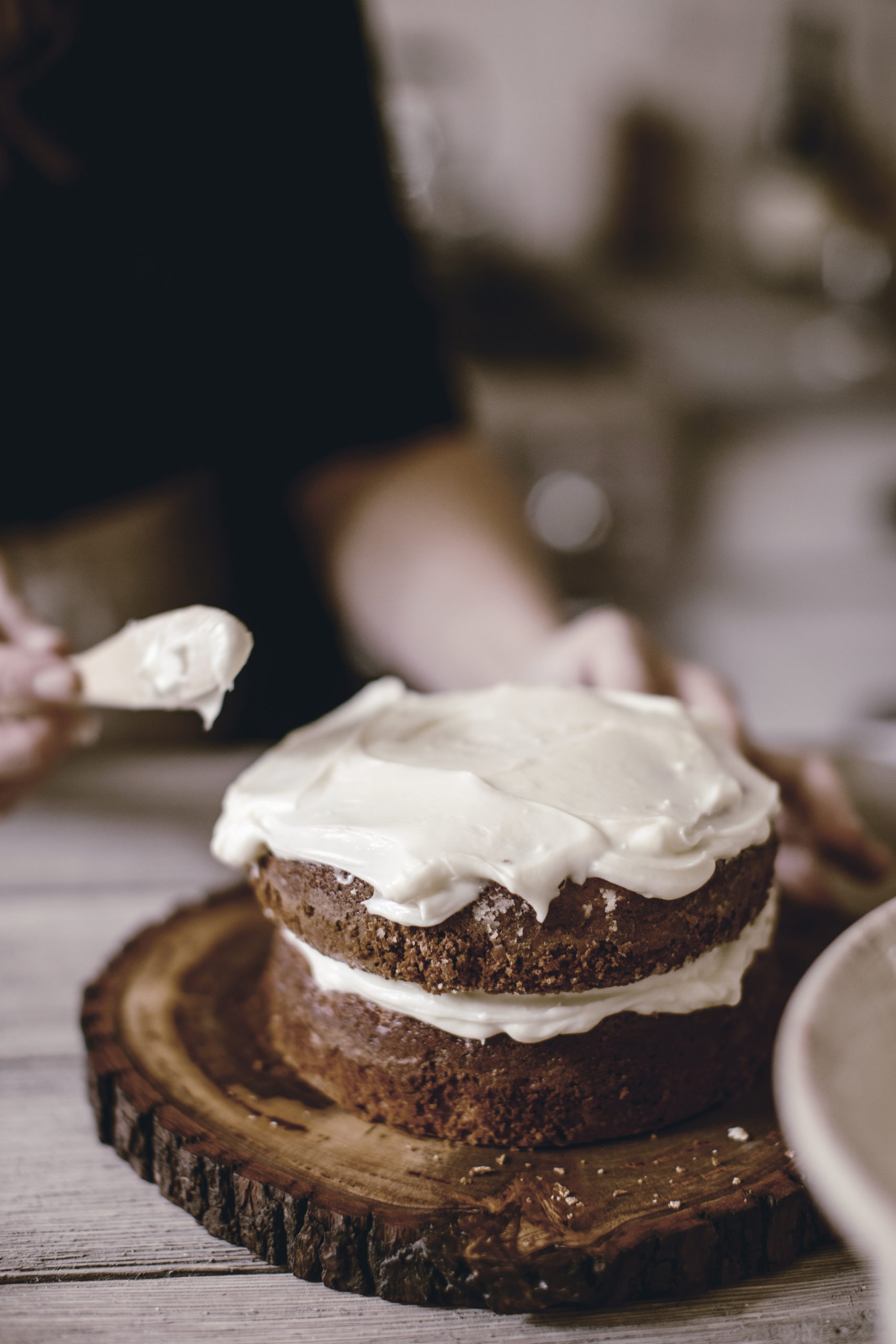cream cheese icing and carrot cake