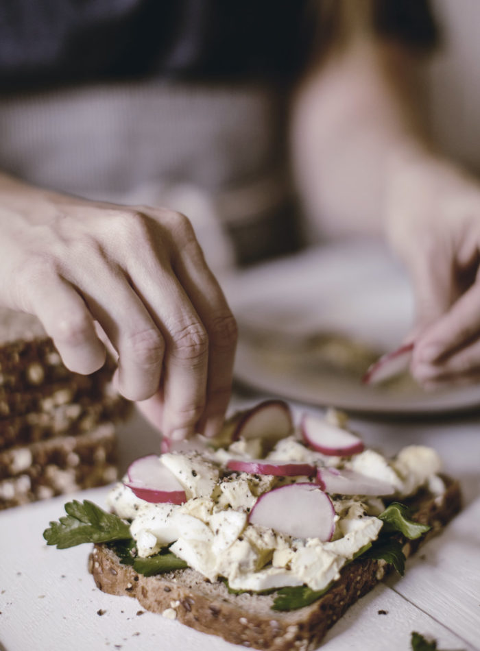 classic southern egg salad sandwich by heirloomed