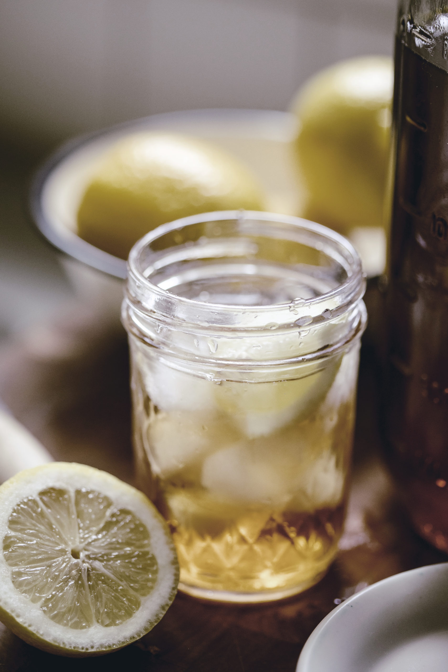 sweet sun tea in vintage glass