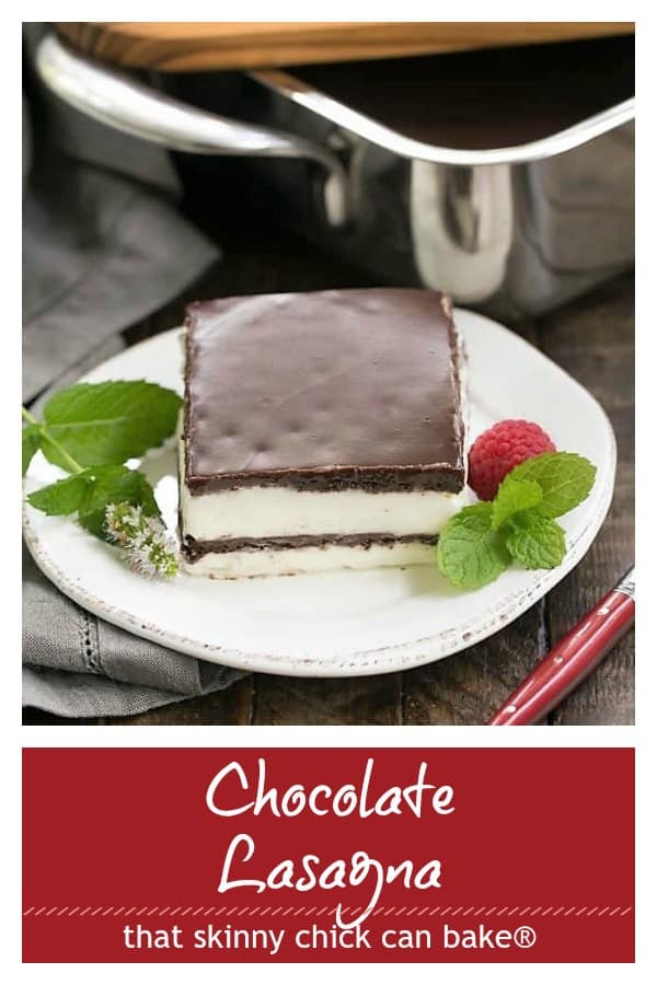 No Bake Chocolate Lasagna pinterest collage