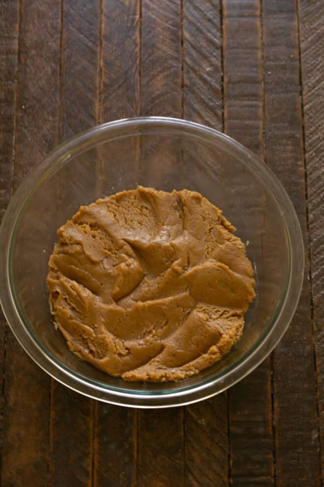 Dry ingredients added to mixture.