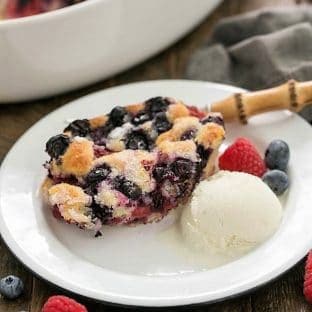 Easy Mixed Berry Cobbler - a simple, delicious dessert make with seasonal berries