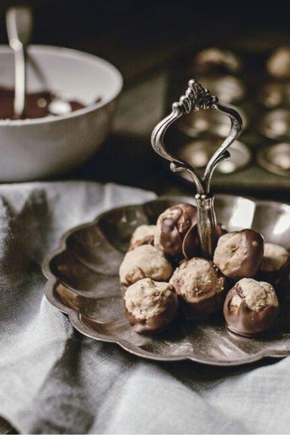 Peanut Butter + Chocolate Buckeye Balls
