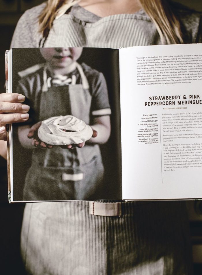 pink peppercorn meringues