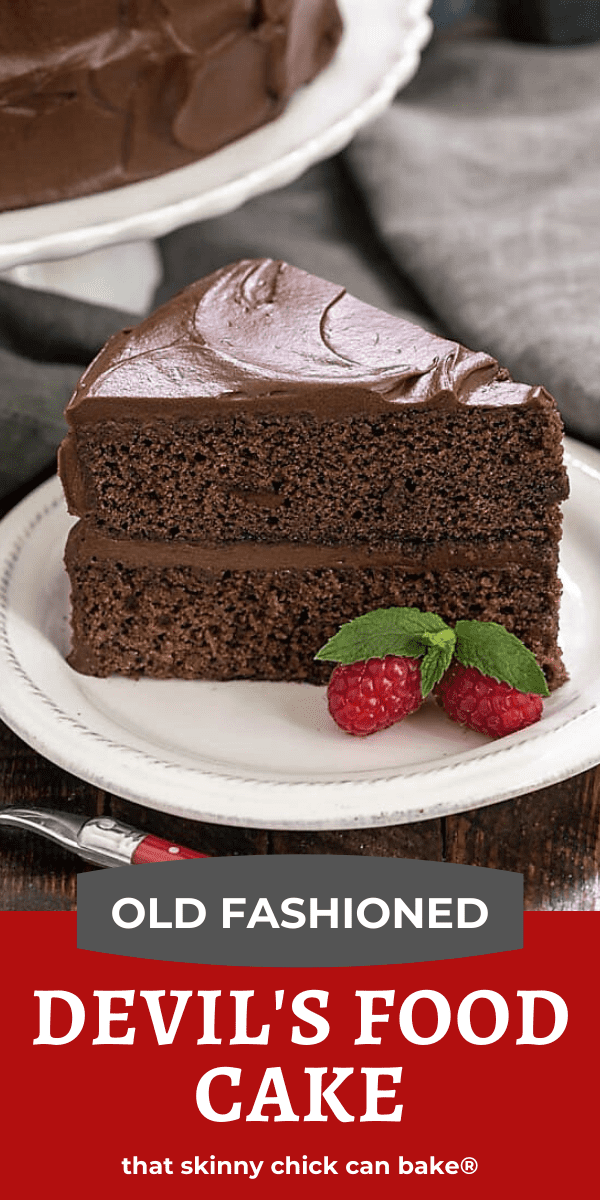 Devil's Food Cake photo and text collage