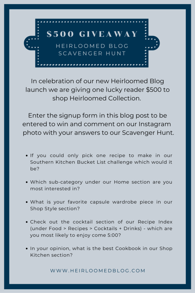 Heirloomed Blog Launch