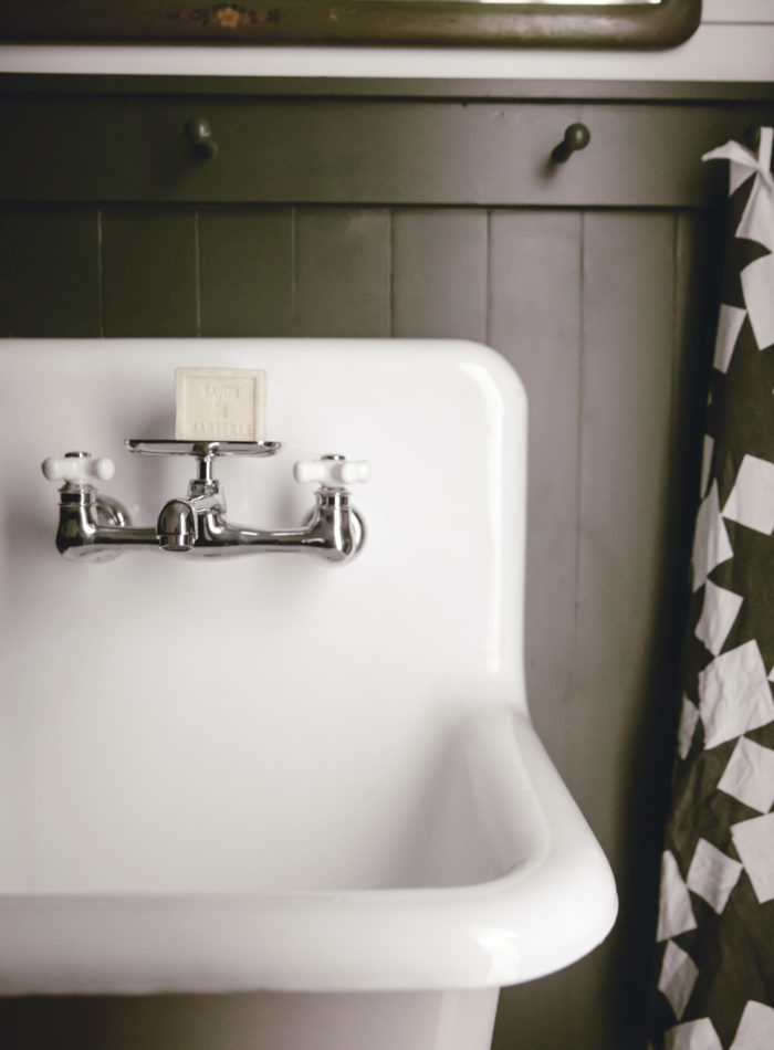 Vintage Tub & Bath antique cast iron wall mount sink