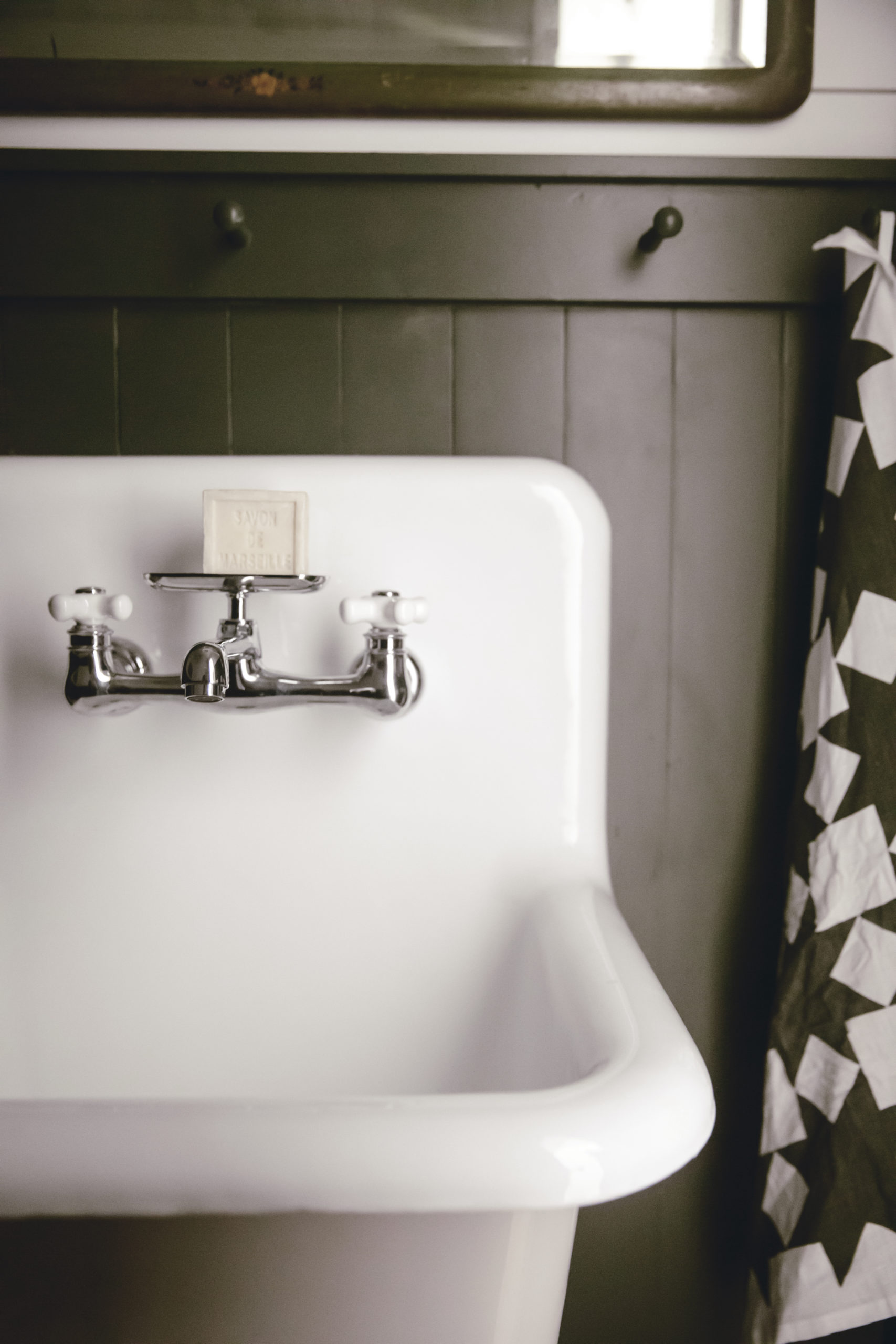 Vintage Tub & Bath antique cast iron wall mount sink