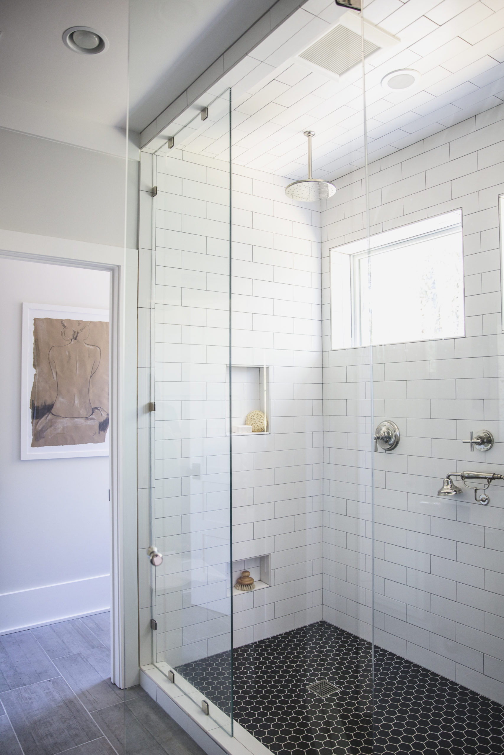 farmhouse bathroom tile and shower
