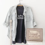 navy blue t-shirt