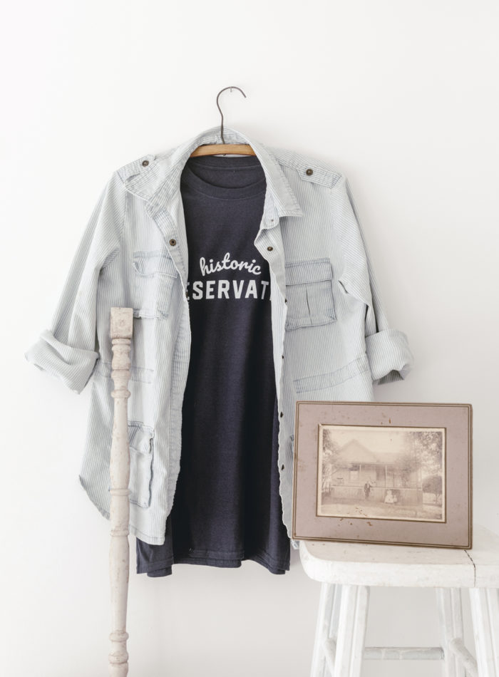 navy blue t-shirt