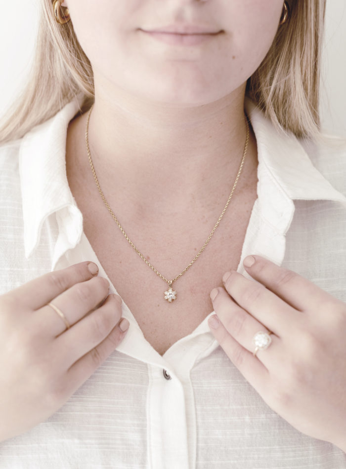 gold and diamond necklace