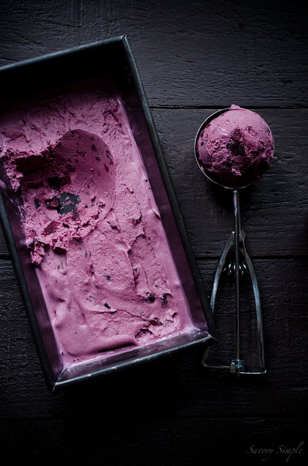 Image for Roasted Blueberry Creme Fraiche Ice Cream 