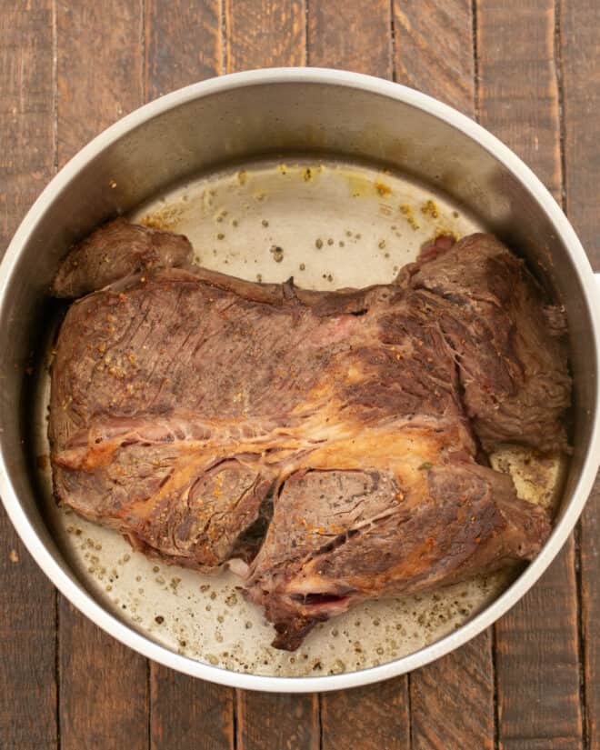 How to make pot roast process shot 1.