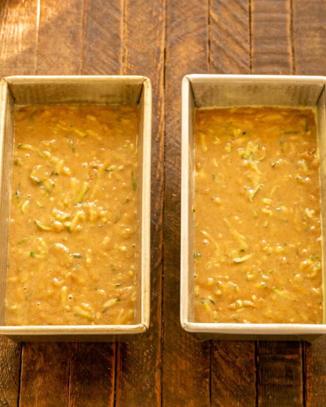 Process shot #7 for making zucchini bread.