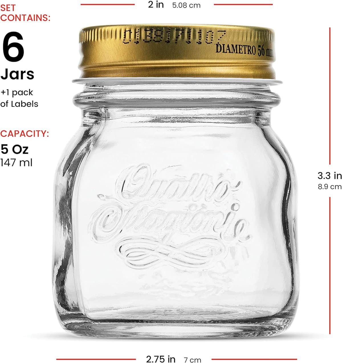 5 ounce jars with lids