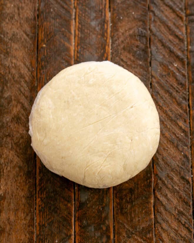 Apple galette dough ready to chill.